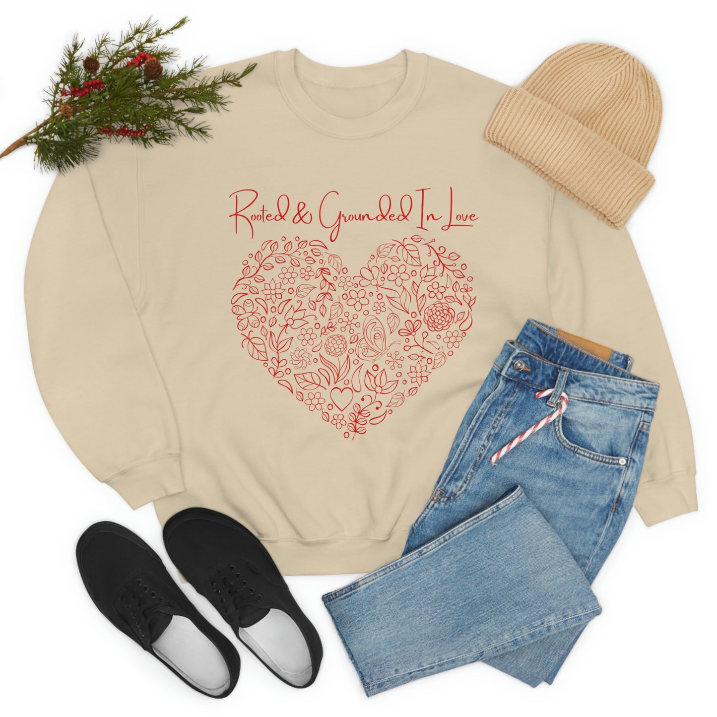 “Rooted & Grounded in Love” Unisex Heavy Blend™ Crewneck Sweatshirt