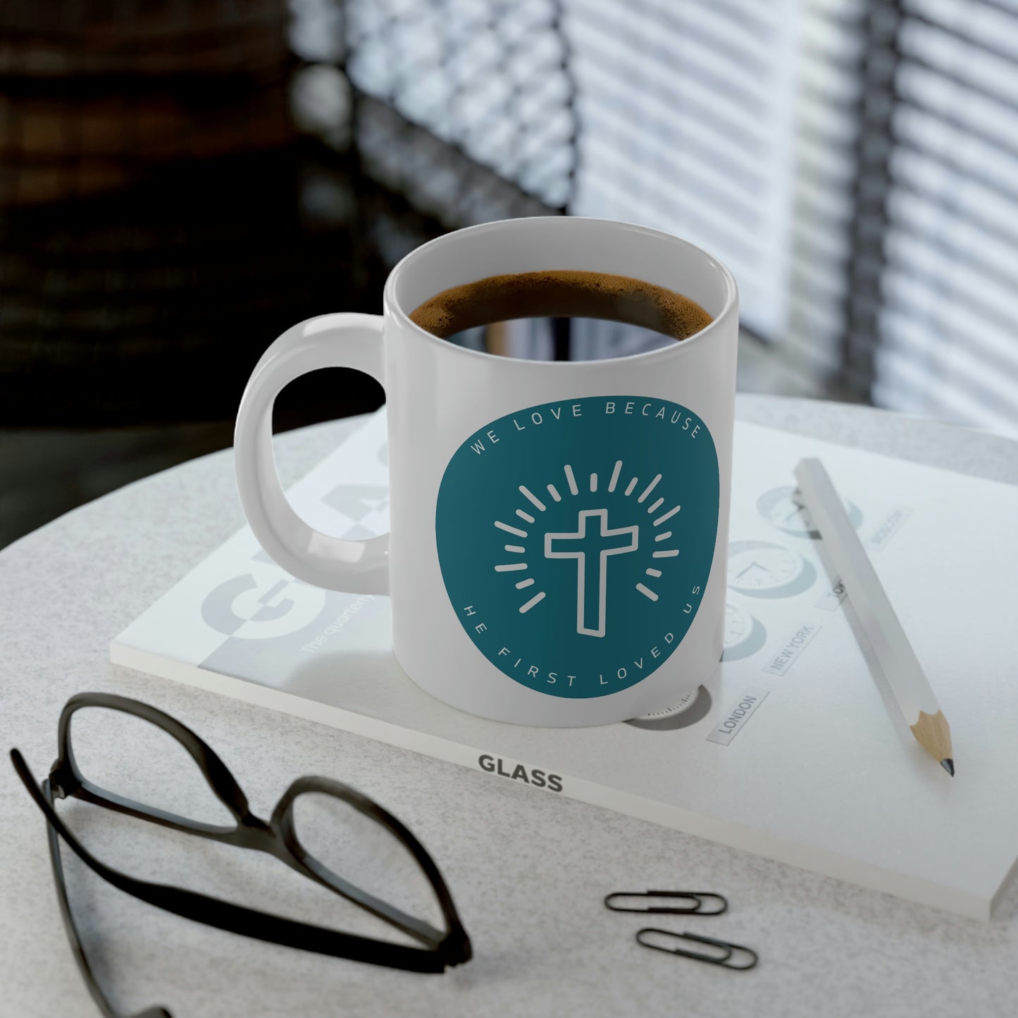 “ We Love Because” Jumbo Mug, 20oz
